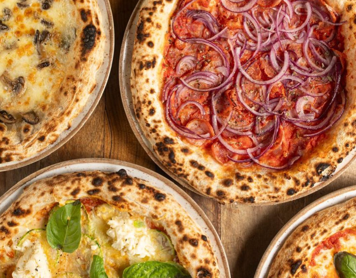 Close-up artisanal pizza